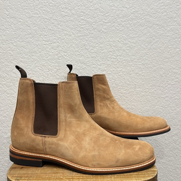 Nisolo Marco All Weather Leather Chelsea Boots Almond Size 12.5 - Picture 1 of 9